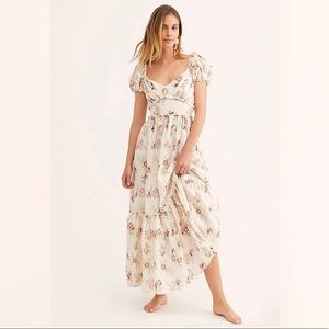 LoveShackFancy Linen Angie Floral Dress